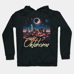 Oklahoma Solar Eclipse 2024 Starry Night, Solar Eclipse 2024 Hoodie